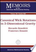 Canonical Wick Rotations In 3 Dimensional Gravity