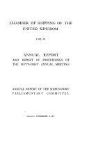 Annual Report and Report of Proceedings of the     Annual Meeting