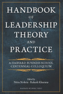 Handbook of Leadership Theory and Practice