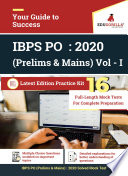 IBPS PO  Prelims   Mains  VOL   1 2020   16 Mock Tests For Complete Preparation