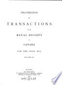 Proceedings and transactions of the Royal Society of Canada