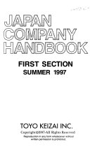 Japan Company Handbook