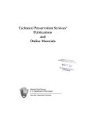 Technical Preservation Services' Publications and Online Materials
