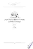 Investigation of Late Quaternary Paleoceanography and Paleoclimatology Book