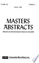 Masters Abstracts