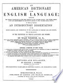 An American Dictionary of the English Language Book