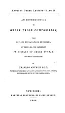 An Introduction to Greek Prose Composition
