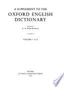 A Supplement to the Oxford English Dictionary