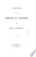 Catalogue of Books Added to the Library of Congress  from Dec  1      to Dec  1     