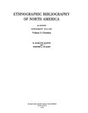 Ethnographic Bibliography Of North America Citations