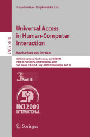 Universal Access in Human-Computer Interaction. Applications and Services