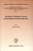 The role of  informal  activity in household economic behaviour