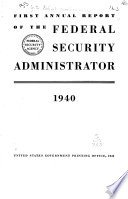 Annual Report of the Federal Security Administrator