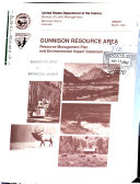 Gunnison Resource Area Resource s  Management Plan  RMP 