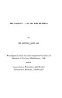 The University and the Modern World