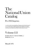 The National Union Catalog  Pre 1956 Imprints