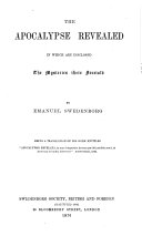 Read Pdf The Apocalypse Revealed  By Emanuel Swedenborg  Etc