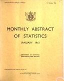 Monthly Abstract of Statistics