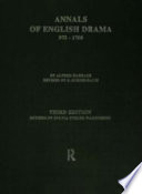 Annals of English Drama, 975-1700