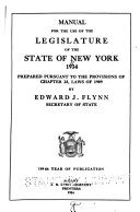 Manual for the Use of the Legislature of the State of New York