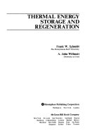 Thermal Energy Storage and Regeneration
