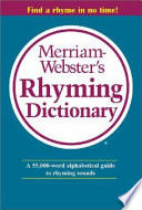 Merriam-Webster's Rhyming Dictionary PDF Book By Merriam-Webster, Inc