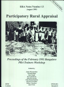 RRA Notes Number 13 -- Participatory Rural Appraisal