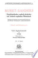 Muret-Sanders Enzyklopädisches Englisch-deutsches und Deutsch-englisches Wörterbuch