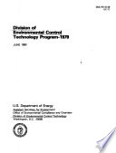 Division of Environmental Control Technology Program
