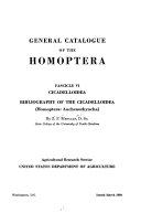 Bibliography of the Cicadelloidea
