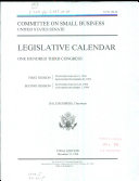 Legislative Calendar
