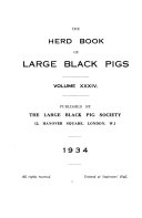 Herd Book of Large Black Pigs