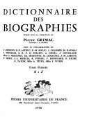 Dictionnaire Des Biographies