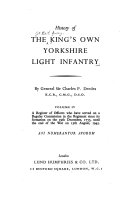 History of the King s Own Yorkshire Light Infantry  Deedes  C  P  A register of officers     19th December 1755 until the end of the war on 15th August 1945