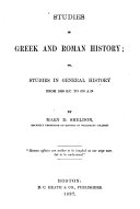 Studies in Greek and Roman History