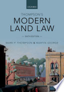 Thompson s Modern Land Law