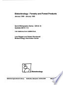 Biotechnology  Forestry and Forest Products
