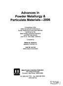 Advances in Powder Metallurgy & Particulate Materials