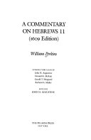 A Commentary On Hebrews 11 1609 Edition