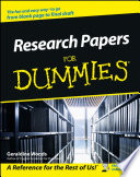 Research Papers For Dummies Book