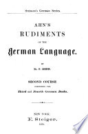Ahn s Rudiments of the German Language
