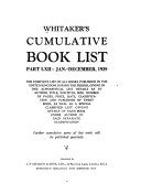 Whitaker s Cumulative Book List