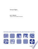 Human Rights  Oxford Bibliographies Online Research Guide Book