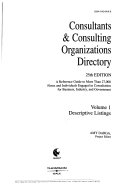 Consultants and Consulting Organizations Directory Book