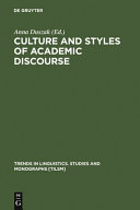 Culture and Styles of Academic Discourse