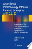 Anaesthesia  Pharmacology  Intensive Care and Emergency A P I C E  Book