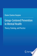 Group Centered Prevention in Mental Health Book