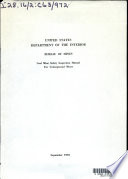 United States Department of the Interior Bureau of Mines Coal Mine Safety Inspection Manual for Underground Mines Book