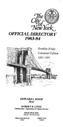 The City Of New York Official Directory
