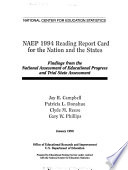 Naep Reading Report Card For The Nation And The States